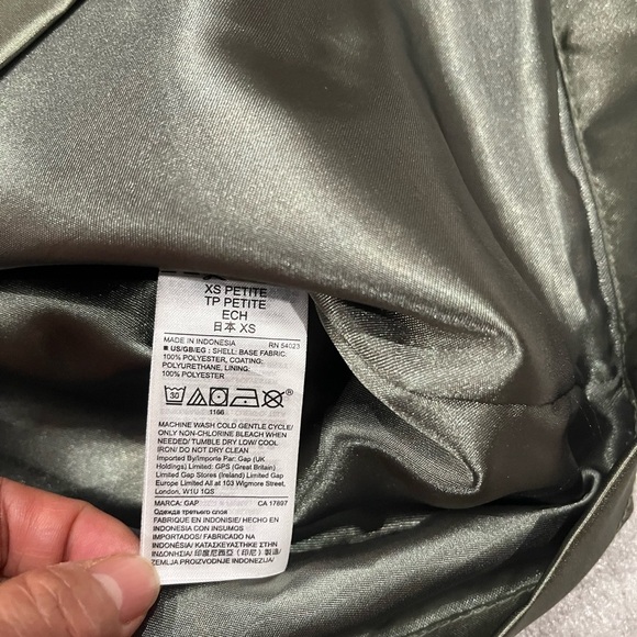 [XS]GAP Greenway Longline Satin Bomber Utility Jacket Women’s NWOT - Picture 11 of 11